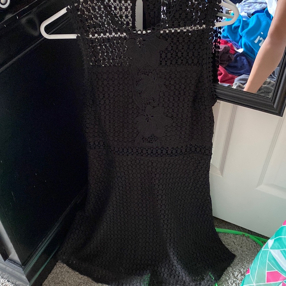 Womens black lace dress